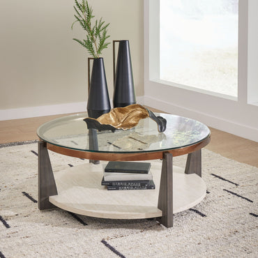 Frazwa - Round Cocktail Table - Multi