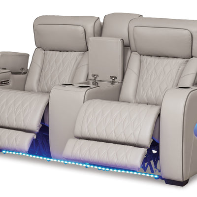 Boyington - Power Reclining Loveseat With Console/Adj Hdrst