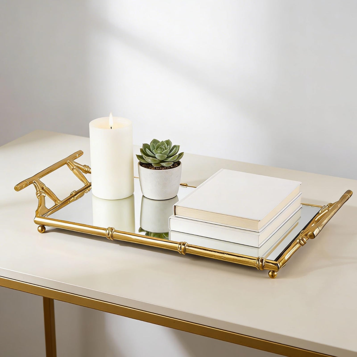 Gold Mirrored Decorative Tray, 20