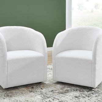 Rowanbeck - Dining Upholstered Arm Chair (Set of 2) - Ivory