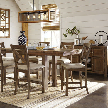 Moriville - Rectangular Dining Table Set - Counter Height