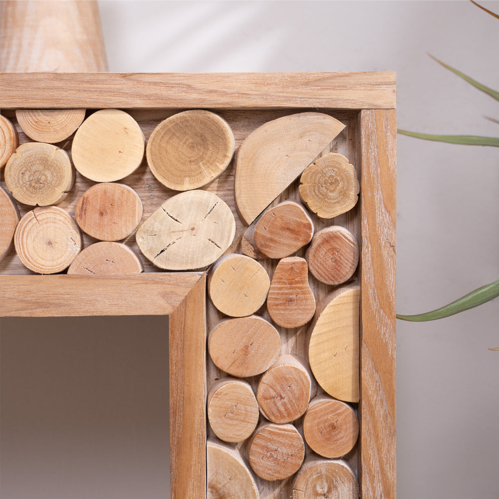 Rustic Console Table with Natural Log Accents | 62