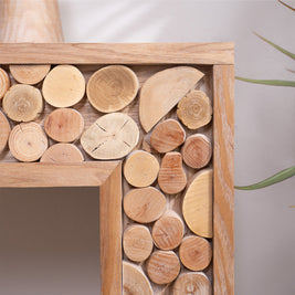 Rustic Console Table with Natural Log Accents | 62