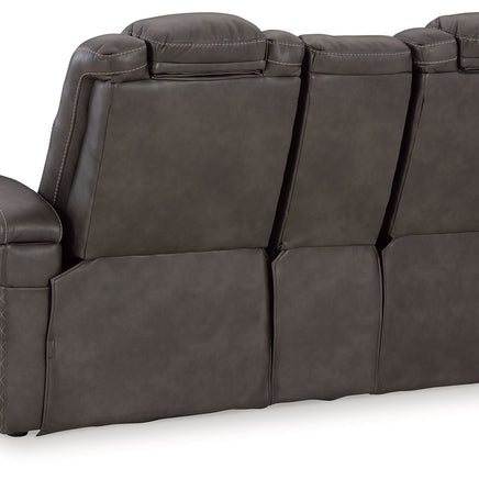 Fyne-dyme - Power Reclining Loveseat With Console/Adj Hdrst