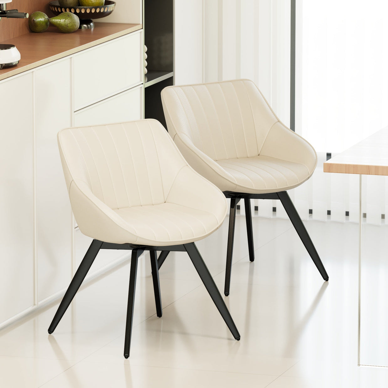 Set of 2 Dining Chairs - Medieval Modern Kitchen Design