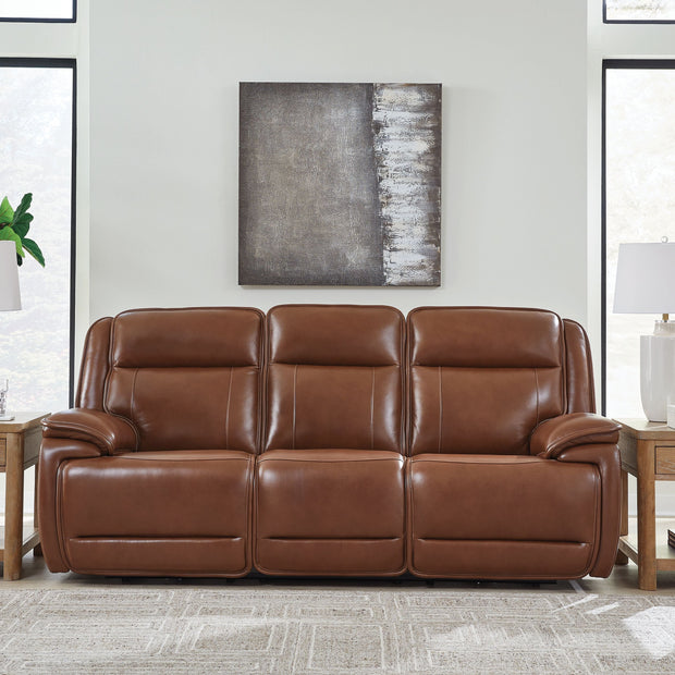 Healy Pier - Power Reclining Sofa / Adj Headrest - Chocolate