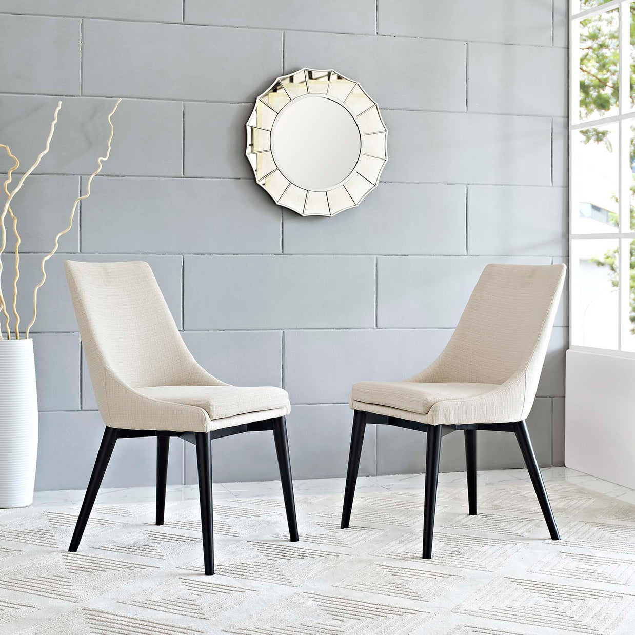 Viscount Fabric Dining Side Chair Set of 2 by Modway