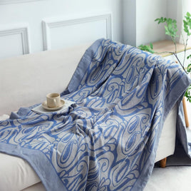 Fennco Styles Modern Paisley Knit Throw Blanket 50