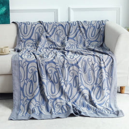 Fennco Styles Modern Paisley Knit Throw Blanket 50