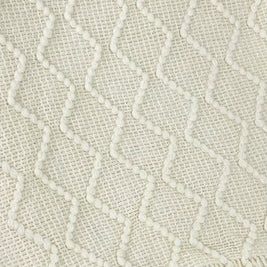 Fennco Styles Modern Textured Weave Knit Throw with Fringe 50