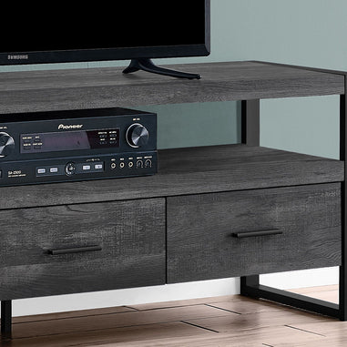 TV Stand, Console, Media Entertainment Center, Storage Solution Drawers - Black