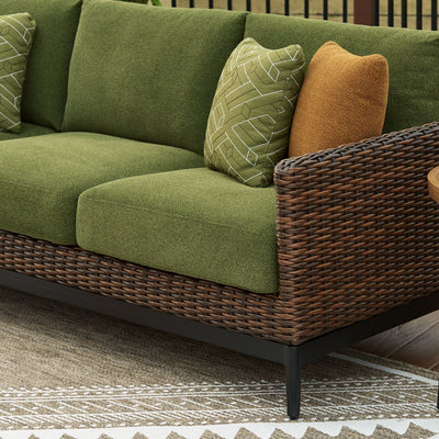 Horizon Hall - Sofa With Cushion - Brown / Green