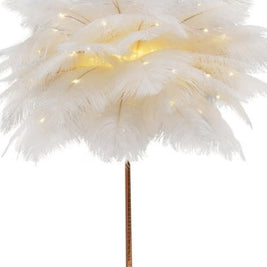 Feather Lamp Nordic Desk Lamp European-Style Bedroom Bedside Feather Table Lamp Night Light Table Lamp Decoration Modern