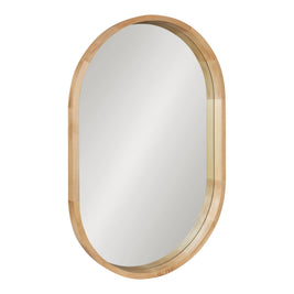 Hutton Wood Framed Capsule Mirror