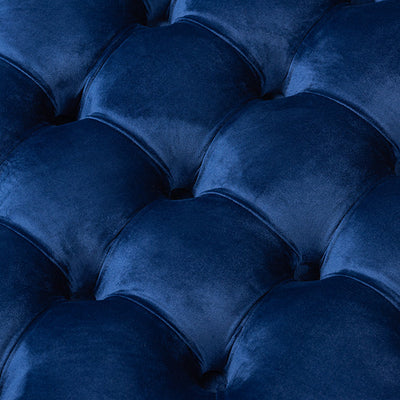 Baxton Studio Iglehart Modern and Contemporary Royal Blue Velvet Fabric Upholstered Tufted Cocktail Ottoman