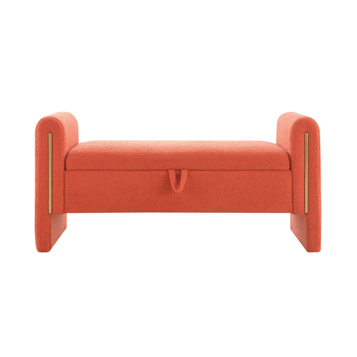Modern Teddy Bed End Bench with Arms and Storage