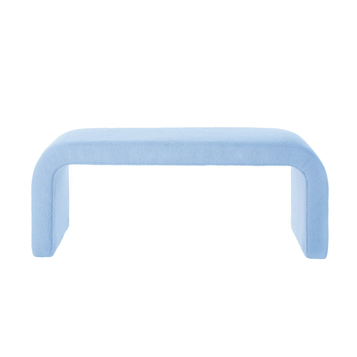 Set of 3 U-Shaped Modern Bench Teddy Ottoman Bench for Entryway, Bedroom End