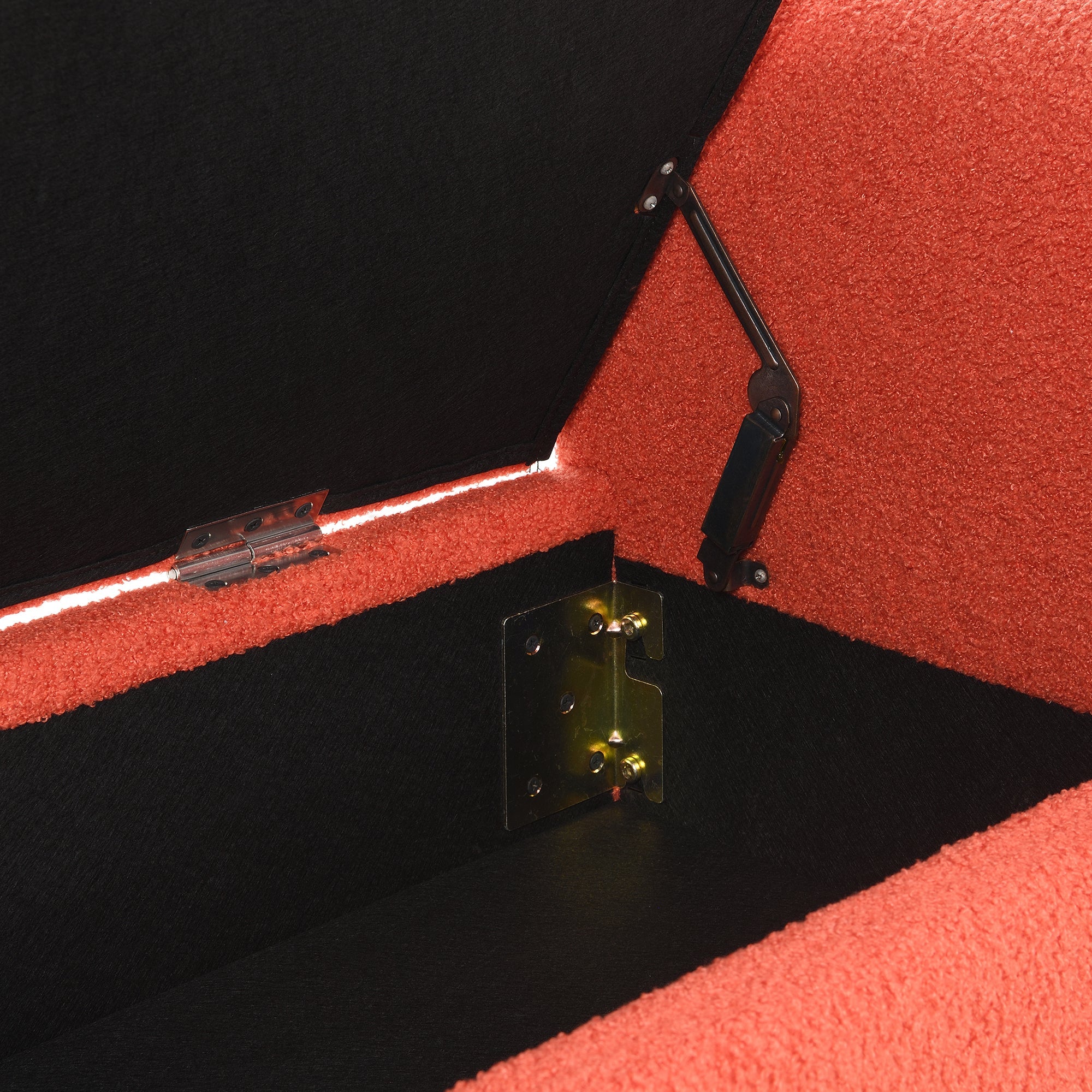 Modern Teddy Bed End Bench with Arms and Storage