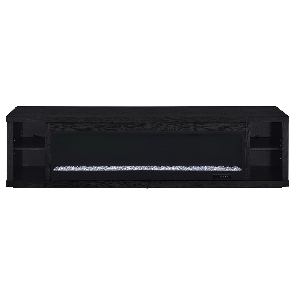 Deiter 79-inch TV Stand Fireplace Media Console Black