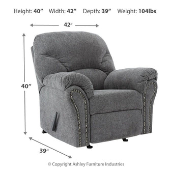 Allmaxx - Rocker Recliner - Pewter