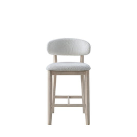 ACTU Counter Stools Set of 2, 26” Upholstered Bar Stools, Solid Wood, Mid-Century Modern