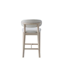 ACTU Counter Stools Set of 2, 26” Upholstered Bar Stools, Solid Wood, Mid-Century Modern