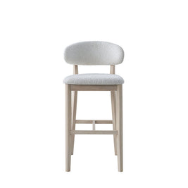 ACTU Bar Stools Set of 2, 30” Upholstered Bar Height Stools, Solid Wood, Mid-Century Modern