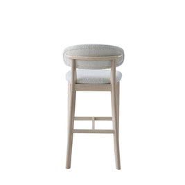 ACTU Bar Stools Set of 2, 30” Upholstered Bar Height Stools, Solid Wood, Mid-Century Modern