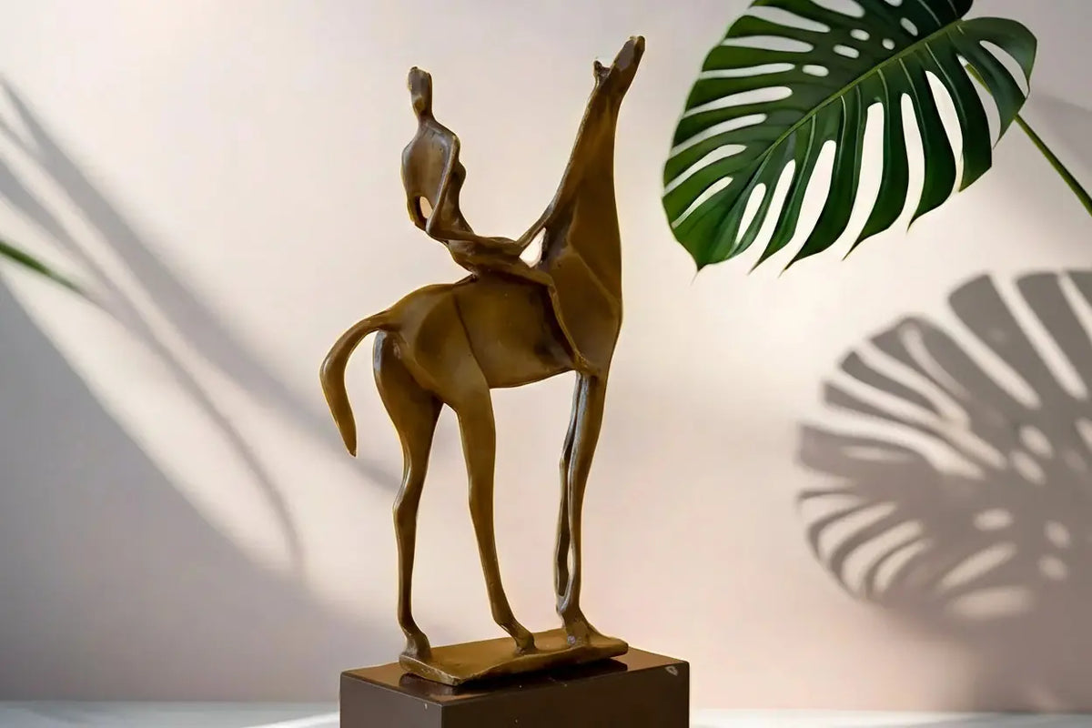 Abstract Horse Rider Sculpture Decorative Statue