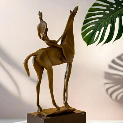 Abstract Horse Rider Sculpture Decorative Statue