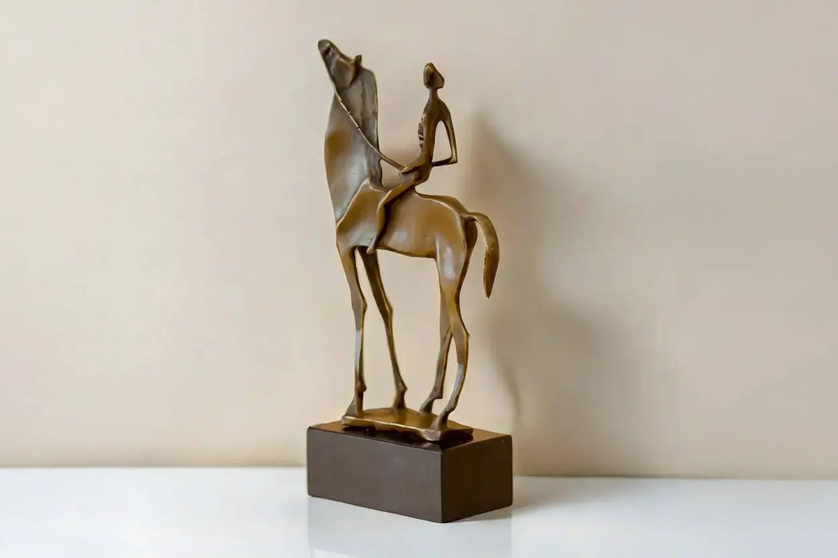 Abstract Horse Rider Sculpture Decorative Statue
