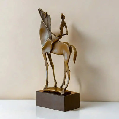 Abstract Horse Rider Sculpture Decorative Statue
