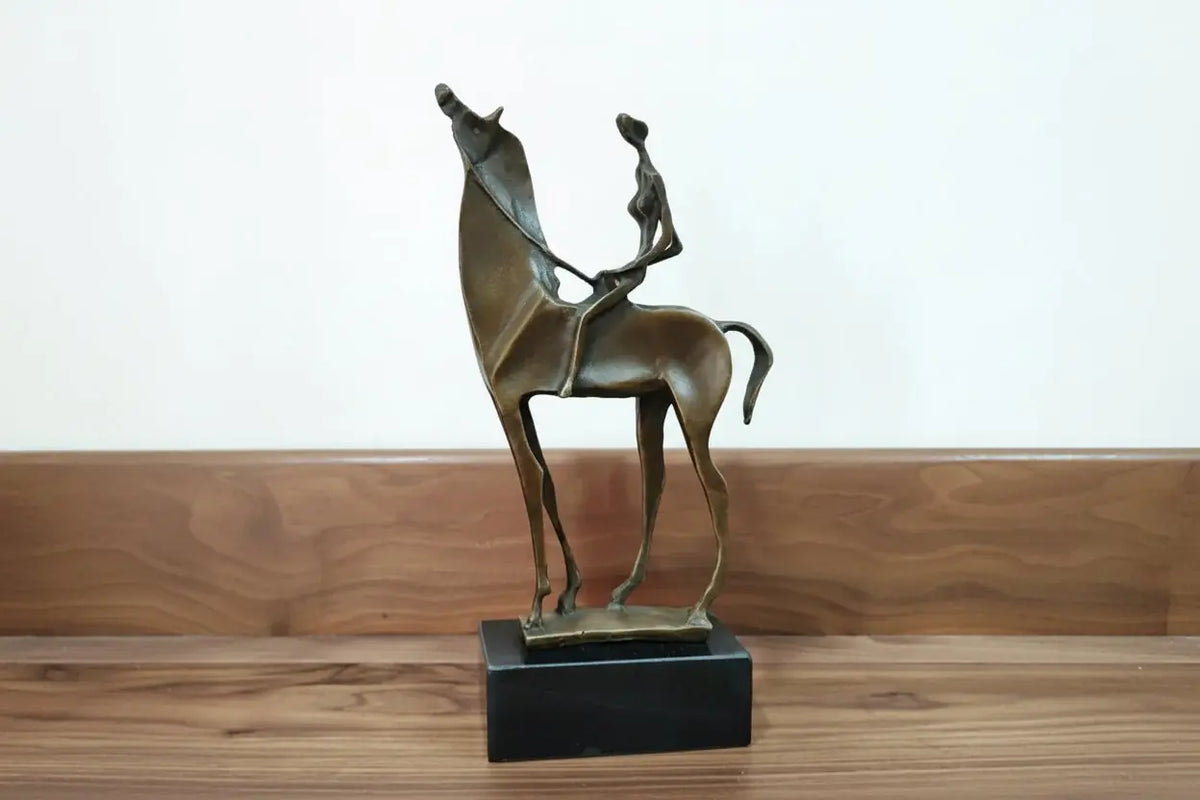 Abstract Horse Rider Sculpture Decorative Statue