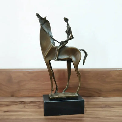 Abstract Horse Rider Sculpture Decorative Statue