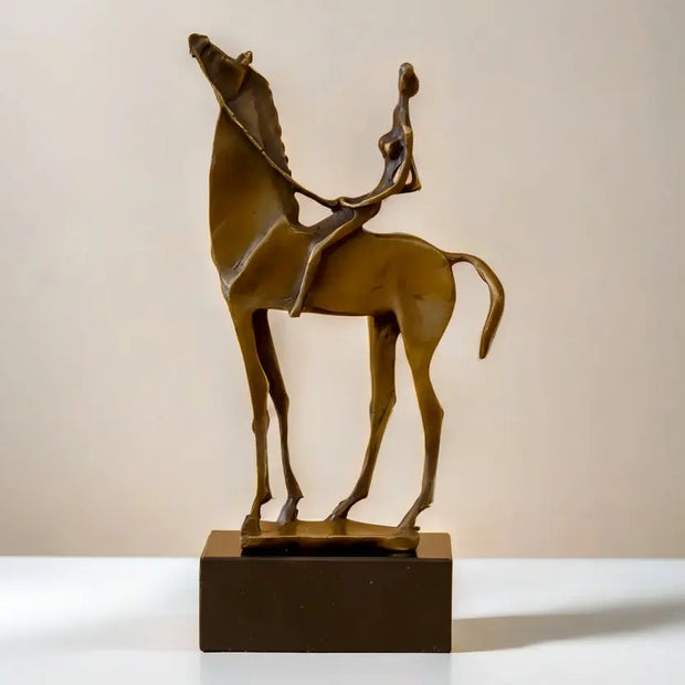 Abstract Horse Rider Sculpture Decorative Statue