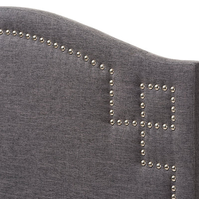 Baxton Studio Aubrey Modern and Contemporary Dark Grey Fabric Upholstered Twin Size Headboard