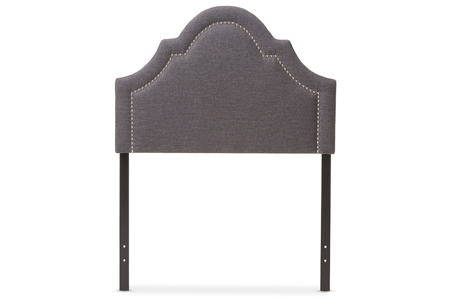 Baxton Studio Rita Modern and Contemporary Dark Grey Fabric Upholstered Twin Size Headboard