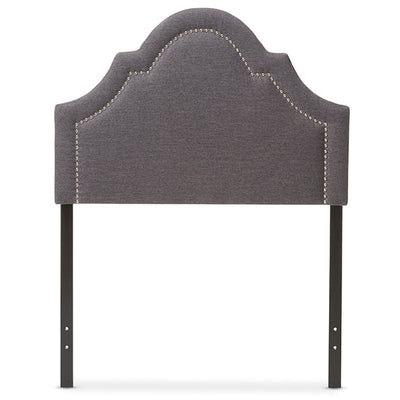 Baxton Studio Rita Modern and Contemporary Dark Grey Fabric Upholstered Twin Size Headboard