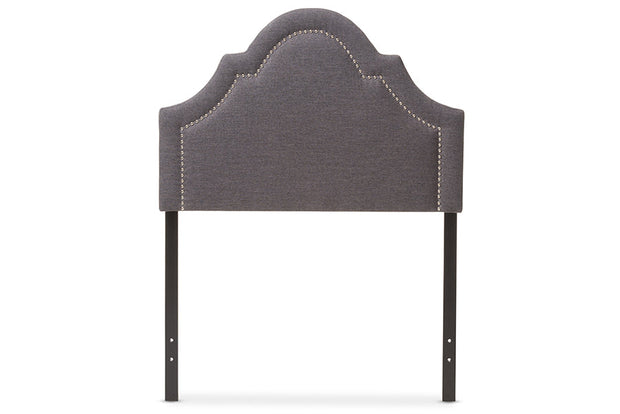 Baxton Studio Rita Modern and Contemporary Dark Grey Fabric Upholstered Twin Size Headboard