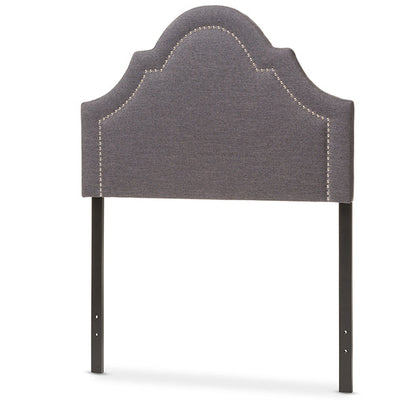 Baxton Studio Rita Modern and Contemporary Dark Grey Fabric Upholstered Twin Size Headboard