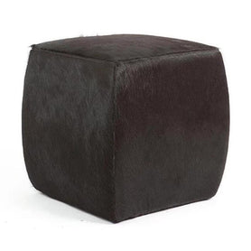 Modern Hide Square Pouf