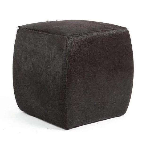 Modern Hide Square Pouf