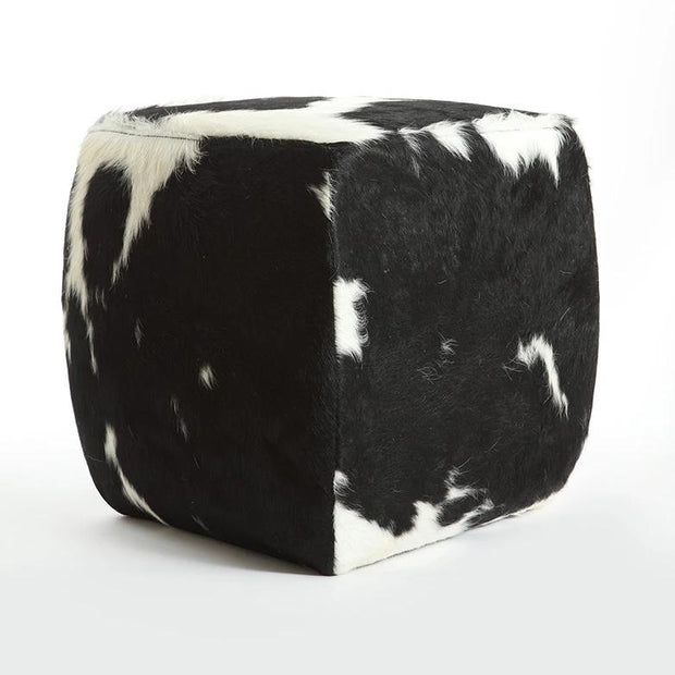 Modern Hide Square Pouf
