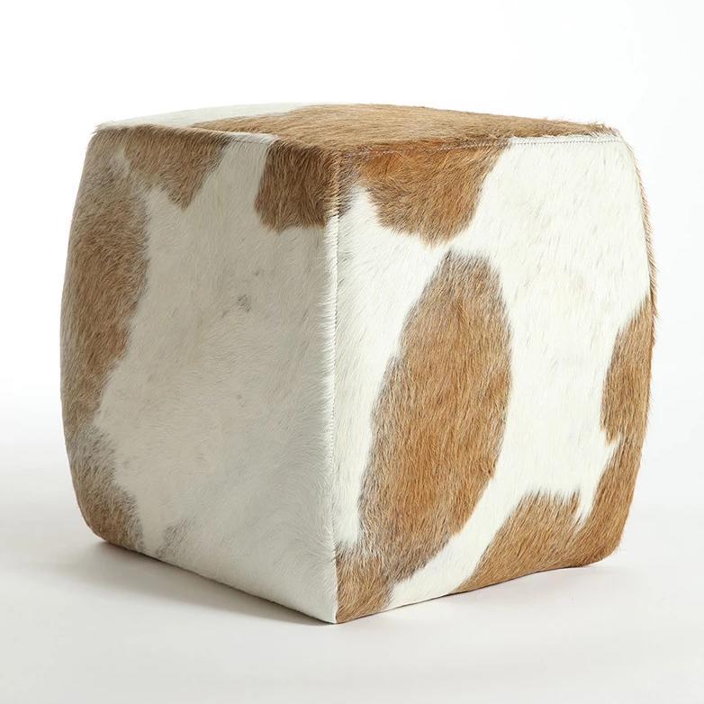 Modern Hide Square Pouf