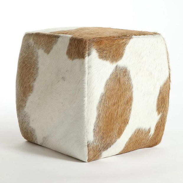 Modern Hide Square Pouf