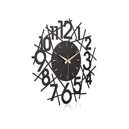Muyika 41x41cm Modern Metal Silent Wall Clock - Large Decorative Timepiece for Home