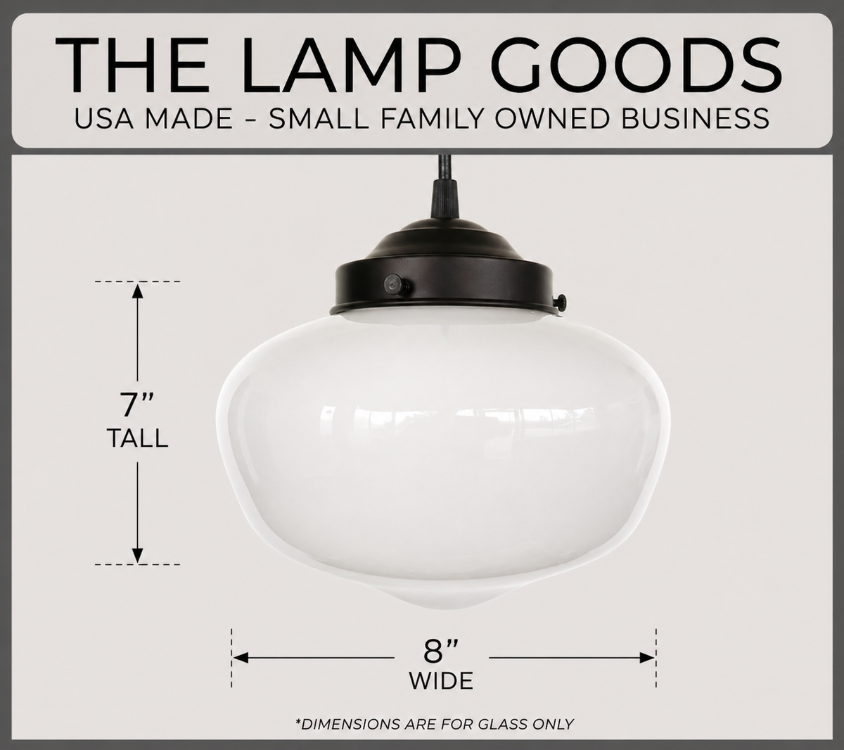Modern Milk Glass Schoolhouse Pendant Light | 8