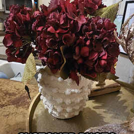 Ivory Textured Knot Cement Vase