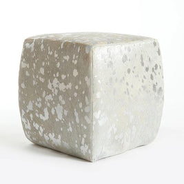Modern Hide Square Pouf