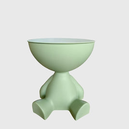 Bear Side Table with Storage – Modern Animal Shaped Nightstand End Table for Bedroom Living Room Patio